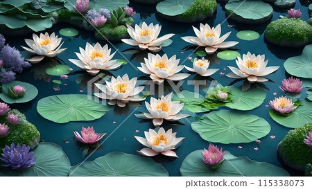 Floral Water Gardenbackground 3d wallpaper wallpaper picture Floral Water Gardenbackground 3d wallpaper wallpaper picture 115338073