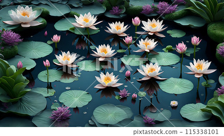 Floral Water Gardenbackground 3d wallpaper wallpaper picture Floral Water Gardenbackground 3d wallpaper wallpaper picture 115338101