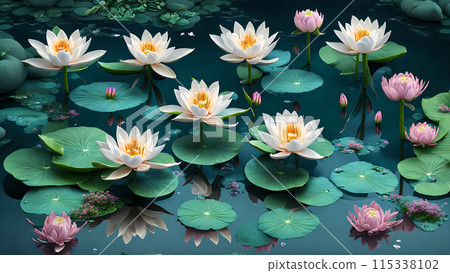 Floral Water Gardenbackground 3d wallpaper wallpaper picture Floral Water Gardenbackground 3d wallpaper wallpaper picture 115338102