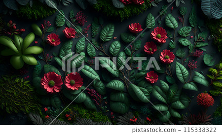 Rainforest Bloom background 3d wallpaper Rainforest Bloom background 3d wallpaper 115338322