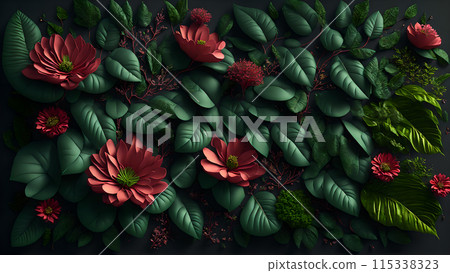 Rainforest Bloom background 3d wallpaper 115338323