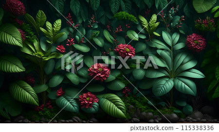 Rainforest Bloom background 3d wallpaper Rainforest Bloom background 3d wallpaper 115338336