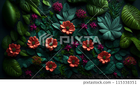 Rainforest Bloom background 3d wallpaper Rainforest Bloom background 3d wallpaper 115338351