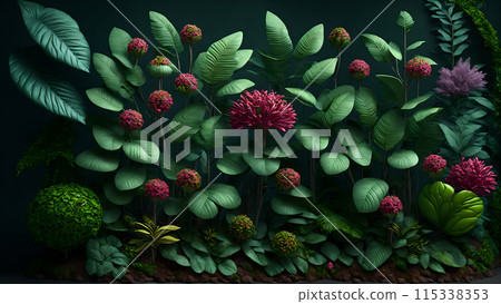 Rainforest Bloom background 3d wallpaper Rainforest Bloom background 3d wallpaper 115338353