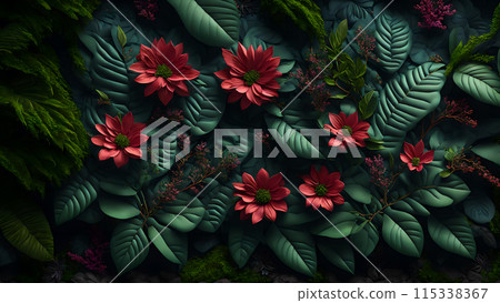 Rainforest Bloom background 3d wallpaper Rainforest Bloom background 3d wallpaper 115338367