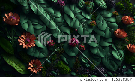 Rainforest Bloom background 3d wallpaper 115338397