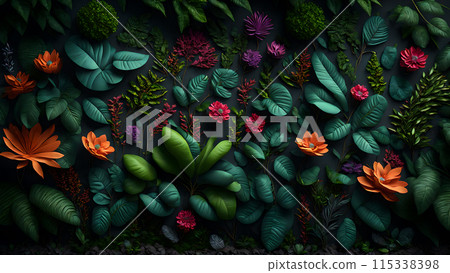 Rainforest Bloom background 3d wallpaper Rainforest Bloom background 3d wallpaper 115338398