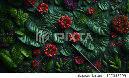 Rainforest Bloom background 3d wallpaper 115338399