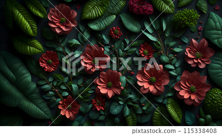 Rainforest Bloom background 3d wallpaper 115338408