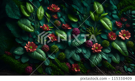 Rainforest Bloom background 3d wallpaper 115338409