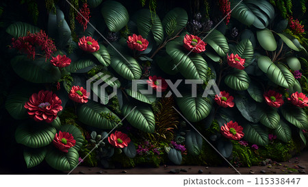 Rainforest Bloom background 3d wallpaper Rainforest Bloom background 3d wallpaper 115338447