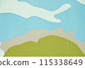 Serene Blue and Green Abstract Artistic Background 115338649