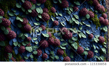 Flowering Cliffside background 3d wallpaper Flowering Cliffside background 3d wallpaper 115338858