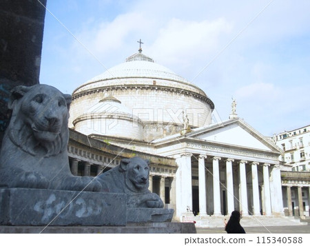 Historic center of Naples, Piazza del Plebiscito and the Basilica of San Francesco di Paola Historic center of Naples, Piazza del Plebiscito and the Basilica of San Francesco di Paola 115340588