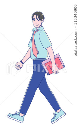 動漫風格製服男學生 115340906