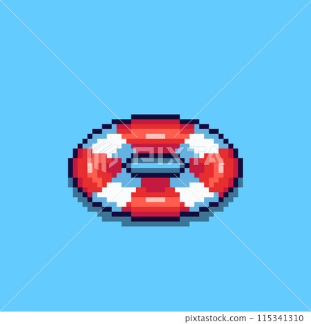 Pixel art style float ring design 115341310