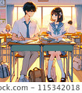 High school students studying together in the classroom 115342018