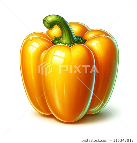 新鮮多汁的黃辣椒 115342812