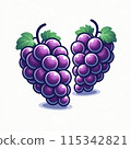 Simple and cute grapes 115342821