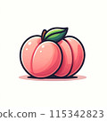 Simple and cute peach 115342823