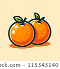 Simple and cute mandarin oranges 115343140
