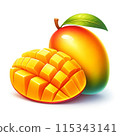 Fresh and delicious looking mango 115343141