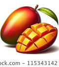 Fresh and delicious looking mango 115343142