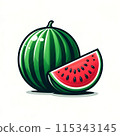 Simple and cute watermelon 115343145
