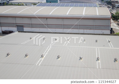 Steel roof and ventilation shaft of the warehouse Steel roof and ventilation shaft of the warehouse 115344027