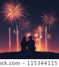 看煙火的情侶 115344115