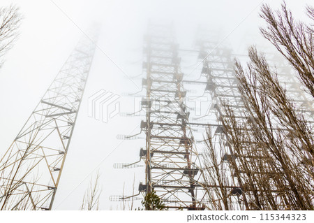 Duga, a Soviet over-the-horizon (OTH) radar system as part of the Soviet anti-ballistic missile early-warning network, in Chernobyl Exclusion Zone in Ukraine Duga, a Soviet over-the-horizon (OTH) radar system as part of the Soviet anti-ballistic missile early-warning network, in Chernobyl Exclusion Zone in Ukraine 115344323