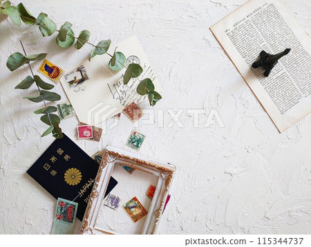 框架和舊郵票 115344737