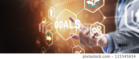Goals against abstract technology background 115345634