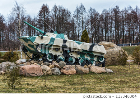 Belarus, Krupki - 29.03.2017; The combat vehicle of the landing force of the armed forces of the Soviet Army 115346304