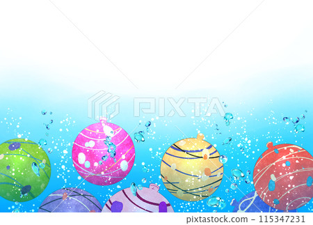 水下溜溜球夏季背景 115347231