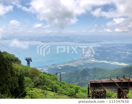 夏天從琵琶湖谷看到的琵琶湖 夏天從琵琶湖谷看到的琵琶湖 115347638