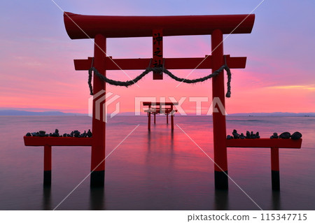 [佐賀郡] 日出時的王王神社水下鳥居 115347715