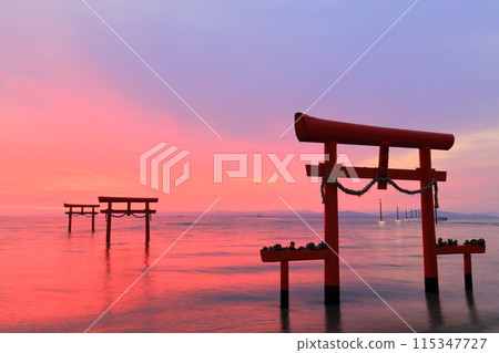 [佐賀郡] 日出時的王王神社水下鳥居 115347727