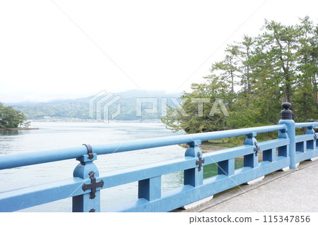 The blue bridge of Amanohashidate 115347856