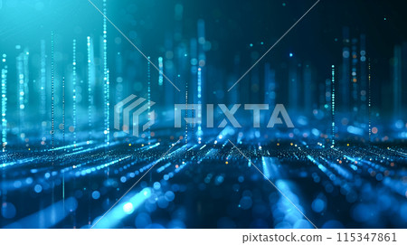 Futuristic digital environment, minimalist digital landscape. 115347861