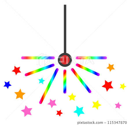 Illustration of hand-held fireworks, a seasonal sight to enjoy during summer vacation 115347870