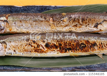 秋刀魚烤魚配菜 秋刀魚烤魚配菜 115348105