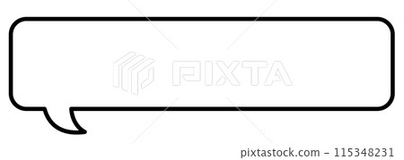 簡單的語音氣泡水平長角左 簡單的語音氣泡水平長角左 115348231