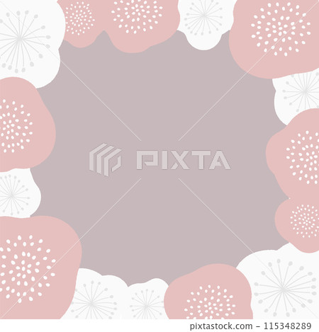 北歐風格花卉背景框架 115348289