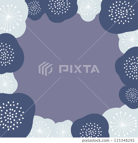 北歐風格花卉背景框架 115348291