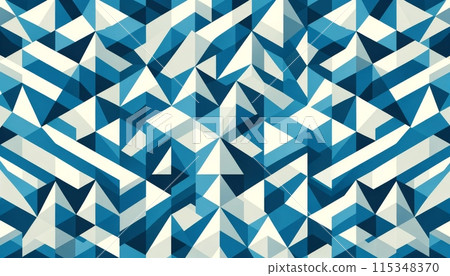 藍色幾何圖案背景插畫 藍色幾何圖案背景插畫 115348370