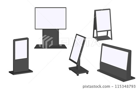 Various forms of digital signage Various forms of digital signage 115348793