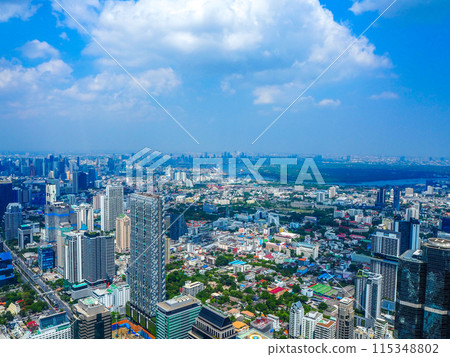 Mahanakhon Tower Skywalk, Bangkok cityscape 115348802