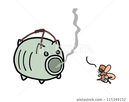 Illustration of mosquito coils used to ward off insects (pig type) Illustration of mosquito coils used to ward off insects (pig type) 115349152