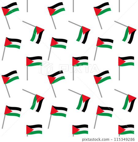 Vector seamless pattern of flat Palestine flag Vector seamless pattern of flat Palestine flag 115349286